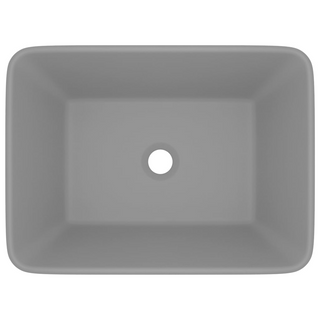 vidaXL Luxury Wash Basin Matt Light Grey 41x30x12 cm Ceramic - Giant Lobelia