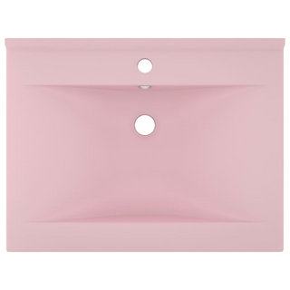 vidaXL Luxury Basin with Faucet Hole Matt Pink 60x46 cm Ceramic - Giant Lobelia