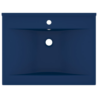 vidaXL Luxury Basin with Faucet Hole Matt Dark Blue 60x46 cm Ceramic - Giant Lobelia