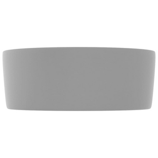 vidaXL Luxury Wash Basin Round Matt Light Grey 40x15 cm Ceramic - Giant Lobelia