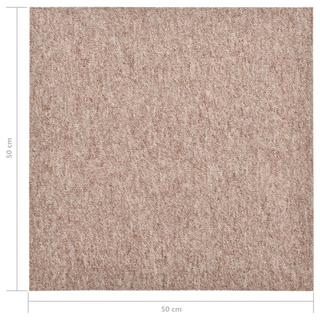 Carpet Floor Tiles 20 pcs 5 m² 50x50 cm Beige - Giant Lobelia