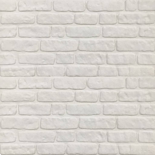 3D Wall Panels with White Brick Design 11 pcs EPS - Giant Lobelia