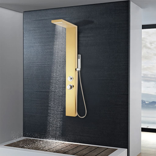 Shower Panel System Stainless Steel 201 Gold - Giant Lobelia