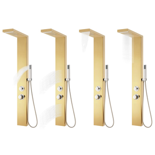 Shower Panel System Stainless Steel 201 Gold - Giant Lobelia