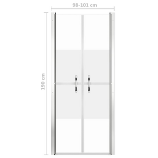 Shower Door Half Frosted ESG 101x190 cm - Giant Lobelia