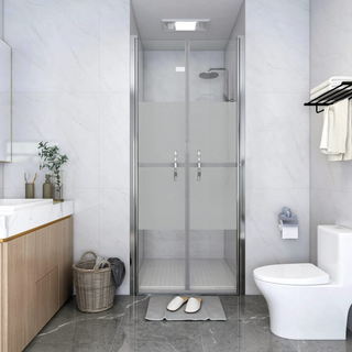 Shower Door Half Frosted ESG 76x190 cm - Giant Lobelia