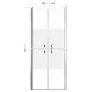 Shower Door Half Frosted ESG 91x190 cm - Giant Lobelia