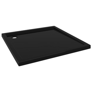 Square ABS Shower Base Tray Black 80x80 cm - Giant Lobelia