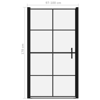 Shower Doors Tempered Glass 100x178 cm Black - Giant Lobelia