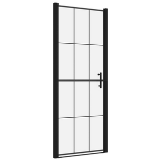 Shower Door Tempered Glass 81x195 cm Black - Giant Lobelia