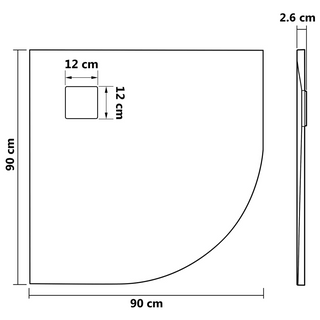 Shower Base Tray SMC Brown 90x90 cm - Giant Lobelia