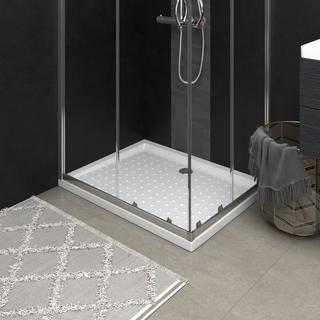Shower Base Tray with Dots White 90x70x4 cm ABS - Giant Lobelia