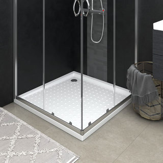 Shower Base Tray with Dots White 80x80x4 cm ABS - Giant Lobelia