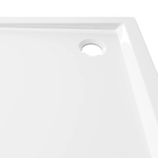 Square ABS Shower Base Tray White 80x80 cm - Giant Lobelia