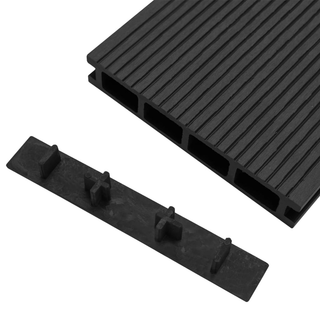 vidaXL Decking End Caps 10 pcs Black Plastic - Giant Lobelia