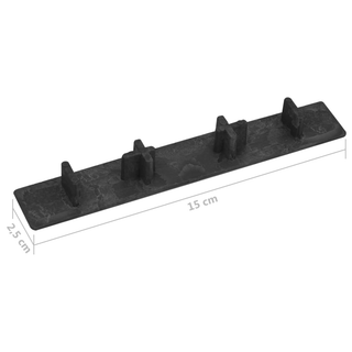 vidaXL Decking End Caps 10 pcs Black Plastic - Giant Lobelia