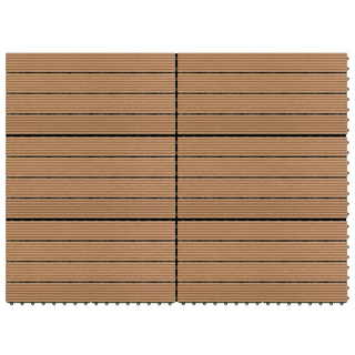 vidaXL Decking Tiles 6 pcs WPC 60x30 cm 1.08 m² Brown - Giant Lobelia