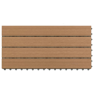 vidaXL Decking Tiles 6 pcs WPC 60x30 cm 1.08 m² Brown - Giant Lobelia