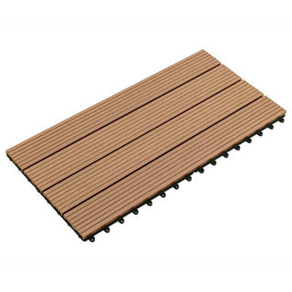 vidaXL Decking Tiles 6 pcs WPC 60x30 cm 1.08 m² Brown - Giant Lobelia