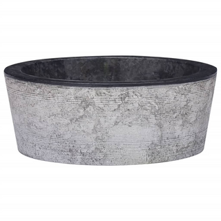 vidaXL Sink Black Ø40x15 cm Marble - Giant Lobelia