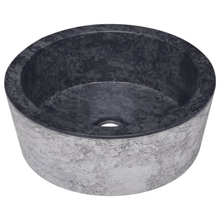 vidaXL Sink Black Ø40x15 cm Marble - Giant Lobelia