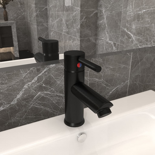 Bathroom Basin Faucet Black 130x176 mm - Giant Lobelia