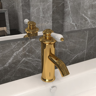 Bathroom Basin Faucet Gold 130x180 mm - Giant Lobelia