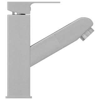 Bathroom Basin Faucet with Pull-out Function Silver 157x172 mm - Giant Lobelia