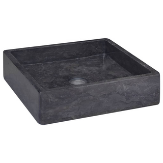 vidaXL Sink Black 40x40x10 cm Marble - Giant Lobelia