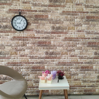 3D Wall Panels with Multicolour Brick Design 10 pcs EPS - Giant Lobelia