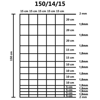 Garden Fence Galvanised Steel 50 m 150 cm Silver - Giant Lobelia