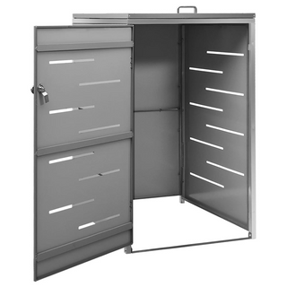 Single Wheelie Bin Shed 69x77.5x112.5 cm Stainless Steel - Giant Lobelia