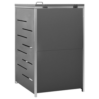 Single Wheelie Bin Shed 69x77.5x112.5 cm Stainless Steel - Giant Lobelia