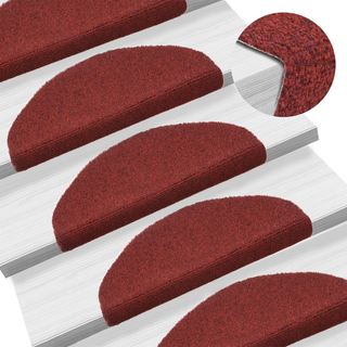 vidaXL Self-adhesive Stair Mats 5 pcs Red 65x21x4 cm Needle Punch - Giant Lobelia