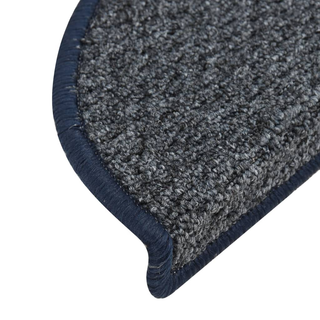 Carpet Stair Treads 15 pcs Dark Blue 56x17x3 cm - Giant Lobelia