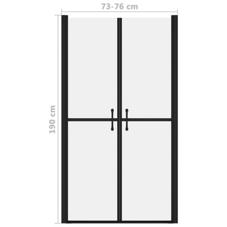 Shower Door Frosted ESG (73-76)x190 cm - Giant Lobelia