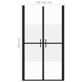 Shower Door Half Frosted ESG (98-101)x190 cm - Giant Lobelia