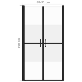 Shower Door Half Frosted ESG (88-91)x190 cm - Giant Lobelia