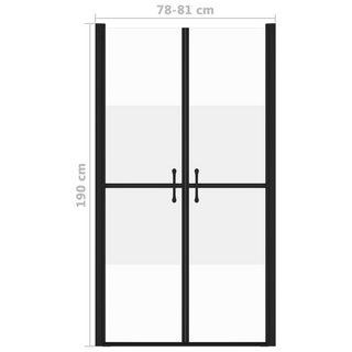 Shower Door Half Frosted ESG (78-81)x190 cm - Giant Lobelia