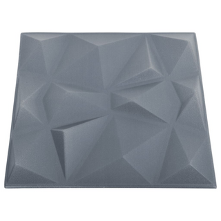 3D Wall Panels 48 pcs 50x50 cm Diamond Grey 12 m² - Giant Lobelia