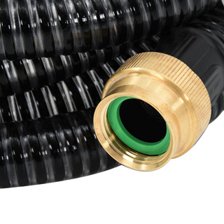 Suction Hose with Brass Connectors Black 1.1" 4 m PVC - Giant Lobelia