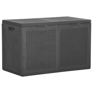 vidaXL Garden Storage Box 180L Black PP Rattan - Giant Lobelia