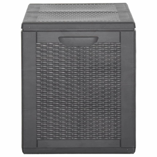 vidaXL Garden Storage Box 180L Black PP Rattan - Giant Lobelia