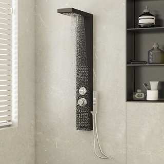 Shower Panel System Aluminium Black - Giant Lobelia