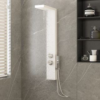 Shower Panel System Aluminium White - Giant Lobelia