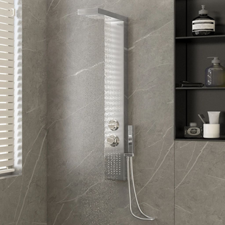 Shower Panel System Stainless Steel Square - Giant Lobelia