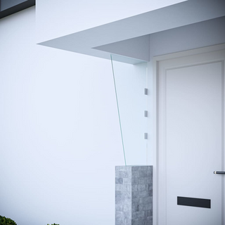 Side Panel for Door Canopy Transparent 50x100 cm Tempered Glass - Giant Lobelia