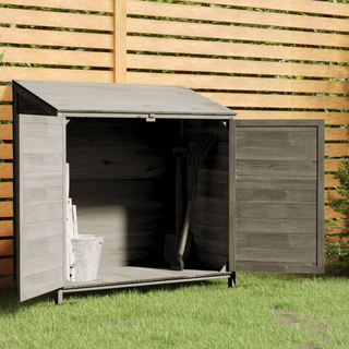 vidaXL Garden Shed Anthracite 102x52x112 cm Solid Wood Fir - Giant Lobelia