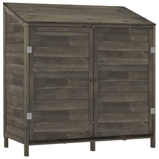 vidaXL Garden Shed Anthracite 102x52x112 cm Solid Wood Fir - Giant Lobelia