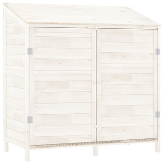 vidaXL Garden Shed White 102x52x112 cm Solid Wood Fir - Giant Lobelia